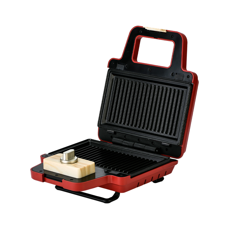 BJX-S008 Macchina per waffle sandwich con piastre rimovibili da 800 W a 2 fette