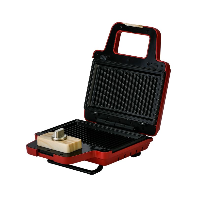 BJX-S008 Macchina per waffle sandwich con piastre rimovibili da 800 W a 2 fette
