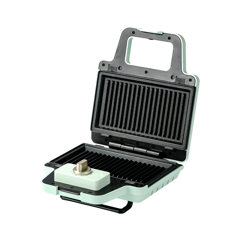 BJX-S008 Macchina per waffle sandwich con piastre rimovibili da 800 W a 2 fette