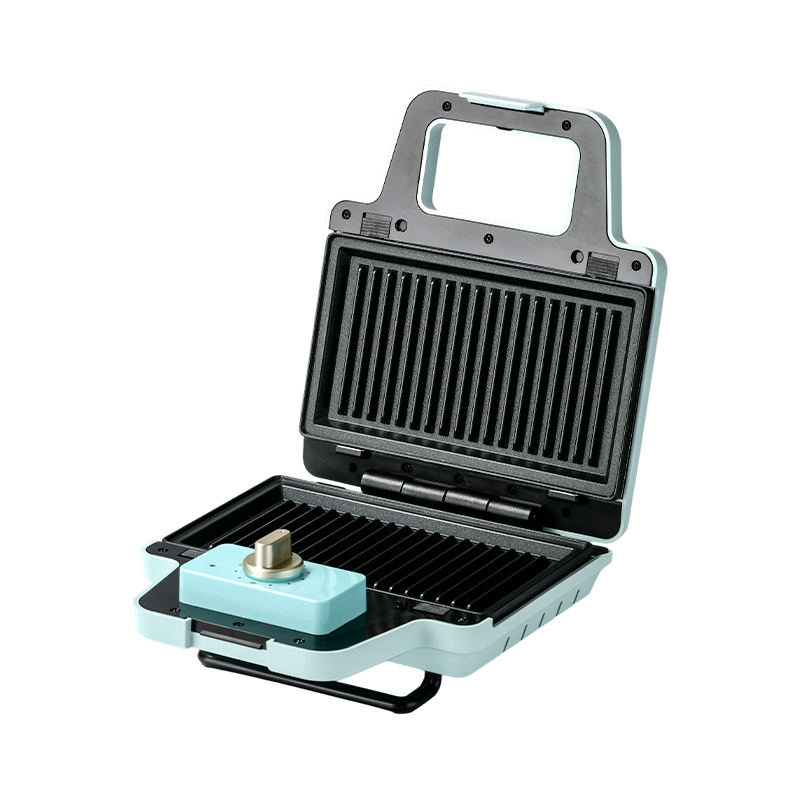 BJX-S008 Macchina per waffle sandwich con piastre rimovibili da 800 W a 2 fette