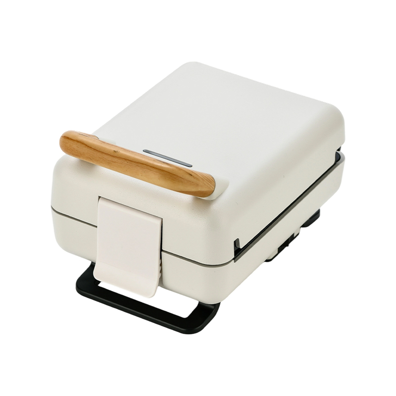 Macchina per sandwich BJX-S015 con manico in venature del legno e piastra fissa