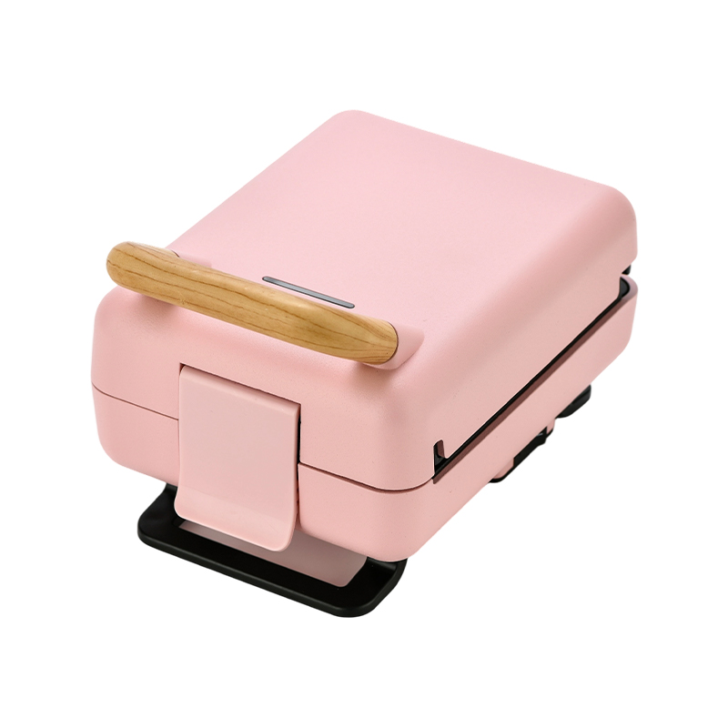 Macchina per sandwich BJX-S015 con manico in venature del legno e piastra fissa