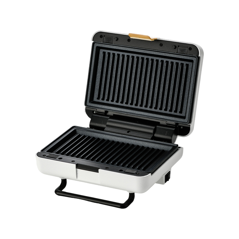 BJX-S025 Piastra per sandwich e griglia intercambiabile aperta a 2 fette a 180°